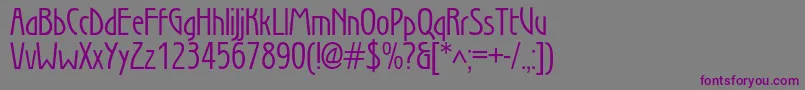 Шрифт Secessionc – фиолетовые шрифты на сером фоне