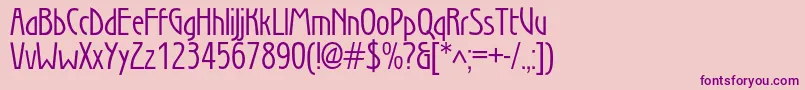 Secessionc Font – Purple Fonts on Pink Background