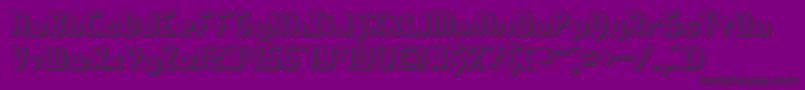 フォントQlumpysh – 紫の背景に黒い文字