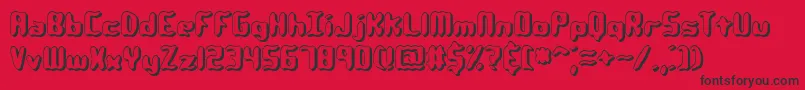 Qlumpysh Font – Black Fonts on Red Background