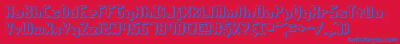 Qlumpysh Font – Blue Fonts on Red Background