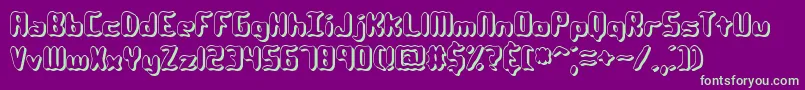 Qlumpysh Font – Green Fonts on Purple Background