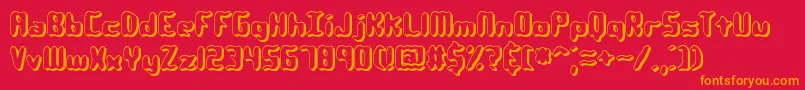 Qlumpysh Font – Orange Fonts on Red Background