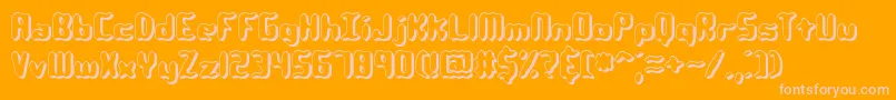 Qlumpysh Font – Pink Fonts on Orange Background