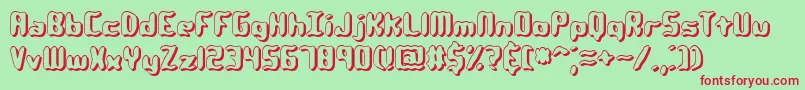 Qlumpysh Font – Red Fonts on Green Background