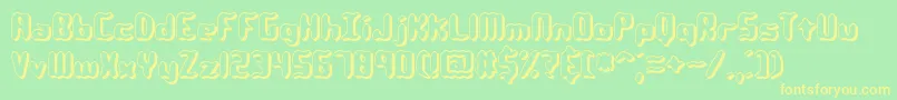 Qlumpysh Font – Yellow Fonts on Green Background