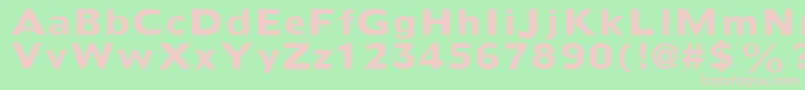 DoricLtBold Font – Pink Fonts on Green Background