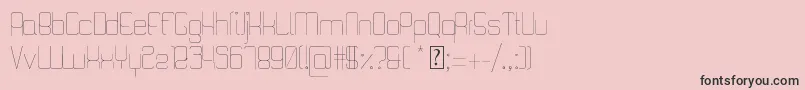 Fonte QuattroThin – fontes pretas em um fundo rosa