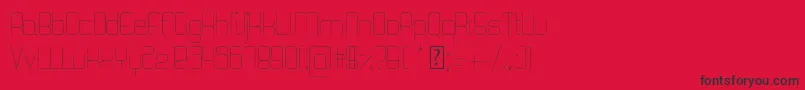 QuattroThin Font – Black Fonts on Red Background