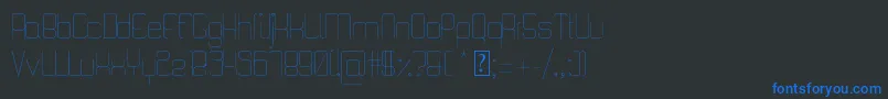 QuattroThin Font – Blue Fonts on Black Background