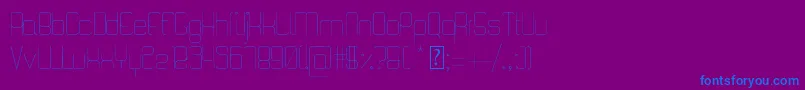 QuattroThin Font – Blue Fonts on Purple Background