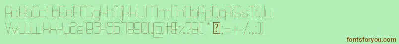 Шрифт QuattroThin – коричневые шрифты на зелёном фоне