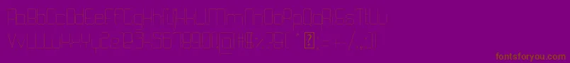 QuattroThin Font – Brown Fonts on Purple Background