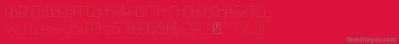 QuattroThin Font – Gray Fonts on Red Background