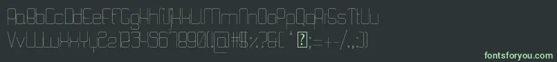fuente QuattroThin – Fuentes Verdes Sobre Fondo Negro