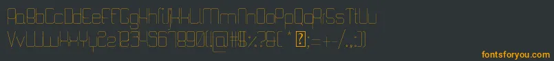 Czcionka QuattroThin – pomarańczowe czcionki na czarnym tle
