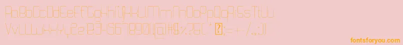 QuattroThin Font – Orange Fonts on Pink Background