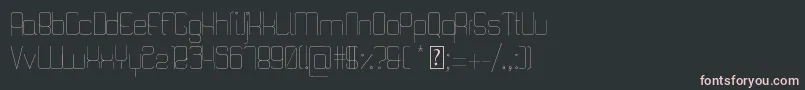フォントQuattroThin – 黒い背景にピンクのフォント