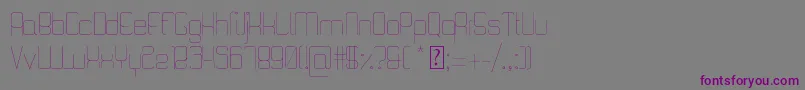 QuattroThin-fontti – violetit fontit harmaalla taustalla