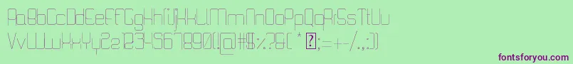 Шрифт QuattroThin – фиолетовые шрифты на зелёном фоне