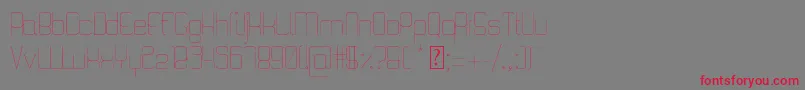 QuattroThin Font – Red Fonts on Gray Background