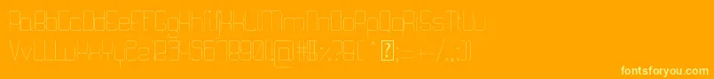 QuattroThin Font – Yellow Fonts on Orange Background