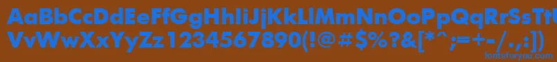 Шрифт Ft73 – синие шрифты на коричневом фоне