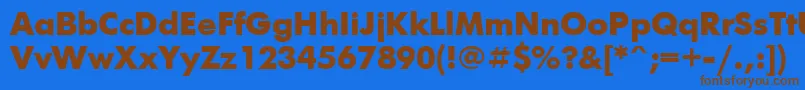 Saiba mais sobre a fonte Ft73 Fonte Ft73 – fontes marrons em um fundo azul
