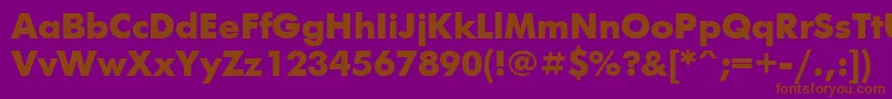 Ft73-Schriftart – Braune Schriften auf violettem Hintergrund