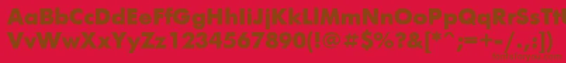Ft73 Font – Brown Fonts on Red Background