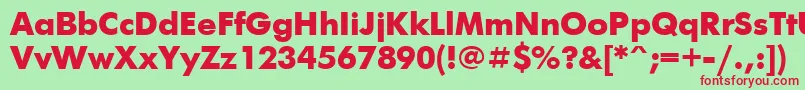 Ft73 Font – Red Fonts on Green Background