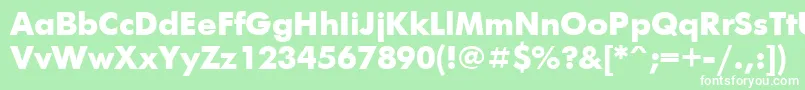 フォントFt73 – 緑の背景に白い文字