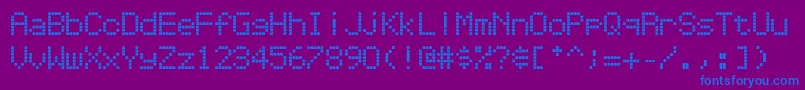 フォントRepetition – 紫色の背景に青い文字