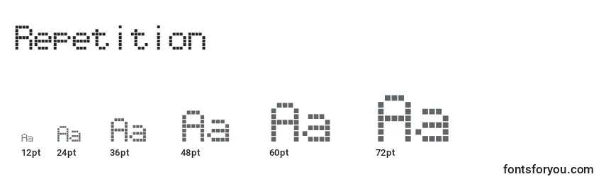 Repetition Font Sizes