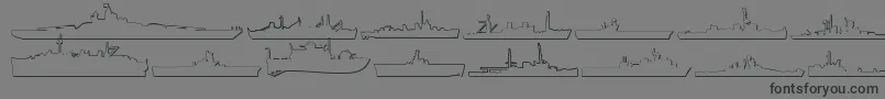 Us Navy 3D Font – Black Fonts on Gray Background