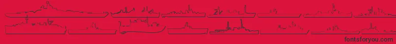 Us Navy 3D Font – Black Fonts on Red Background