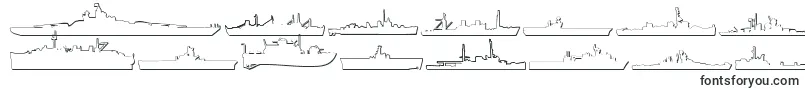 フォントUs Navy 3D – 白い背景に黒い文字