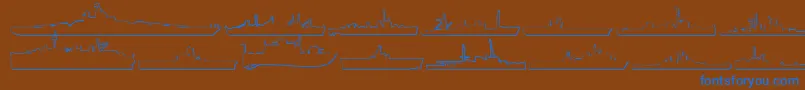 Шрифт Us Navy 3D – синие шрифты на коричневом фоне