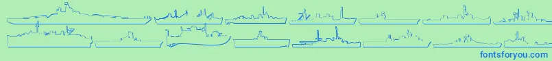 Us Navy 3D-fontti – siniset fontit vihreällä taustalla