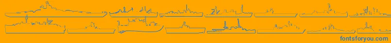 Us Navy 3D-fontti – siniset fontit oranssilla taustalla