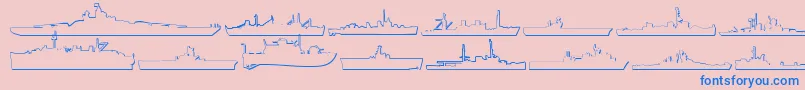 fuente Us Navy 3D – Fuentes Azules Sobre Fondo Rosa