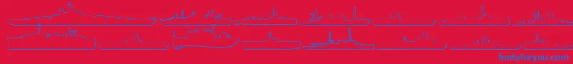 Fonte Us Navy 3D – fontes azuis em um fundo vermelho