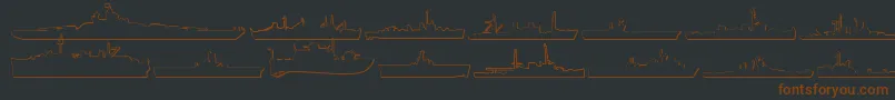 Us Navy 3D-fontti – ruskeat fontit mustalla taustalla