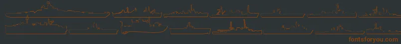 Czcionka Us Navy 3D – brązowe czcionki na czarnym tle