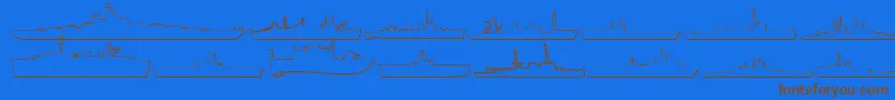Us Navy 3D Font – Brown Fonts on Blue Background