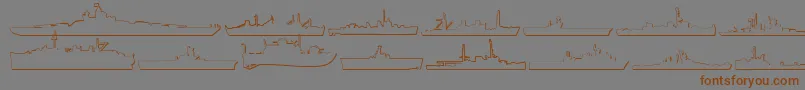 Шрифт Us Navy 3D – коричневые шрифты на сером фоне