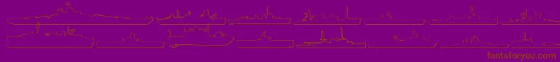 Police Us Navy 3D – polices brunes sur fond violet