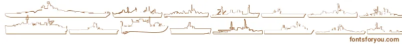フォントUs Navy 3D – 茶色のフォント
