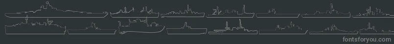 Us Navy 3D Font – Gray Fonts on Black Background