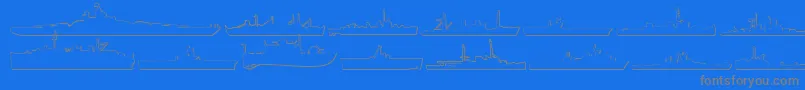 Us Navy 3D-Schriftart – Graue Schriften auf blauem Hintergrund